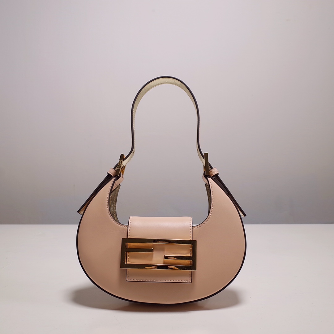 Fendi Cookie Pink Leather Mini Handbag（22-17.5-4.5cm） - EUR FASHION