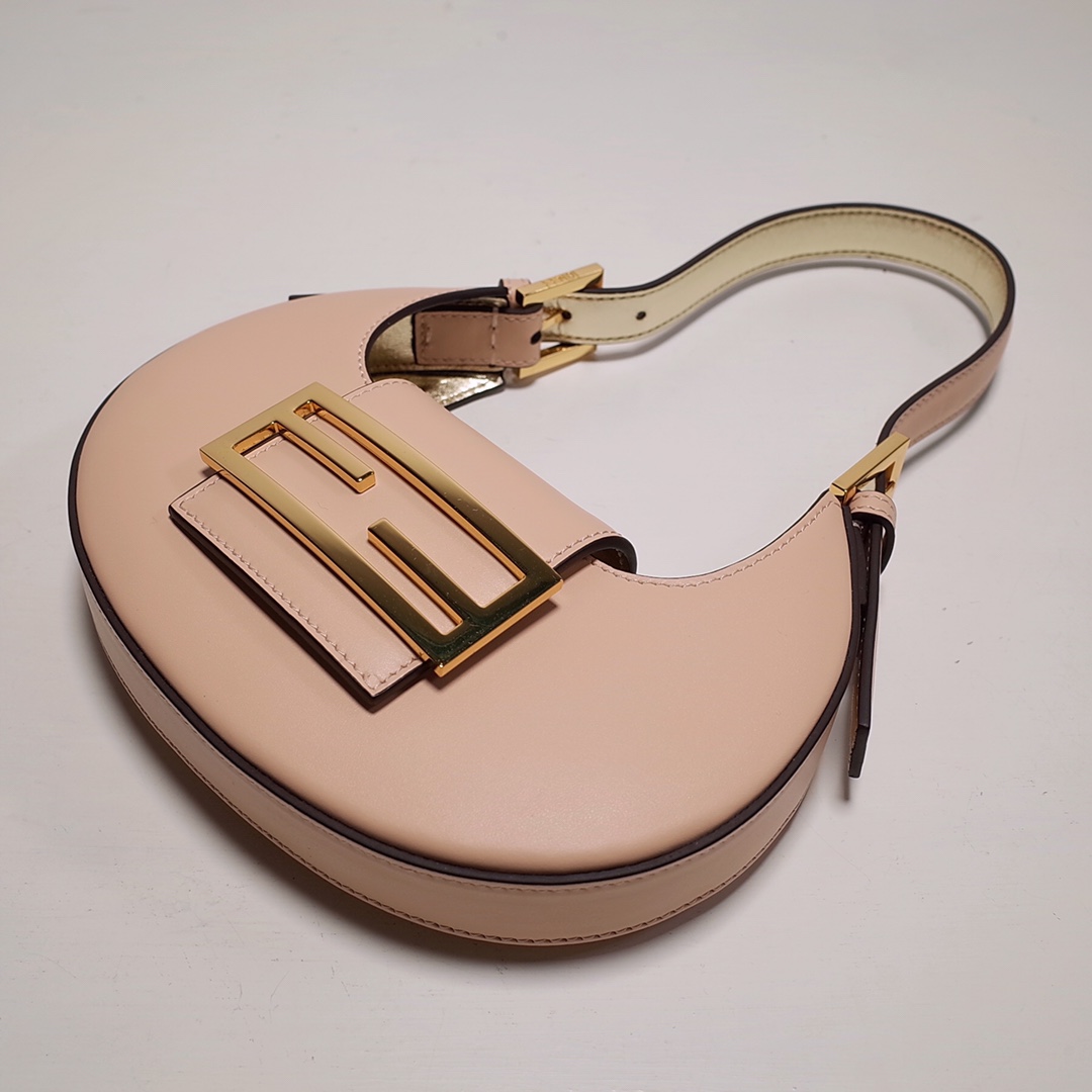 Fendi Cookie Pink Leather Mini Handbag（22-17.5-4.5cm） - EUR FASHION