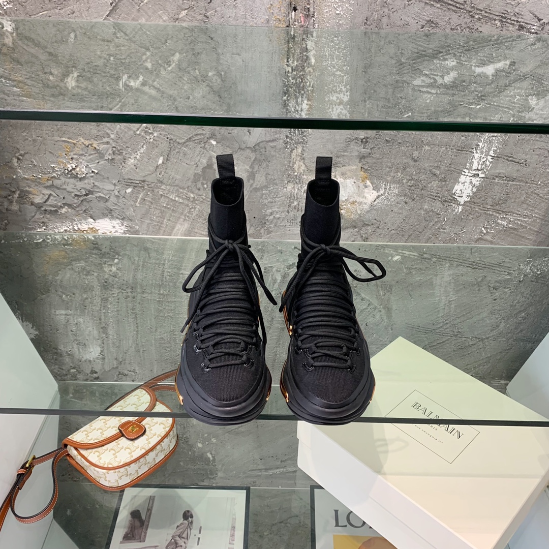 Balmain Lace Up Stockings Sneakers - EUR FASHION