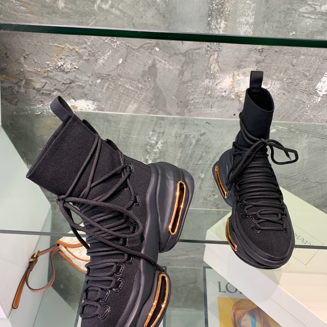 Balmain Lace Up Stockings Sneakers - EUR FASHION