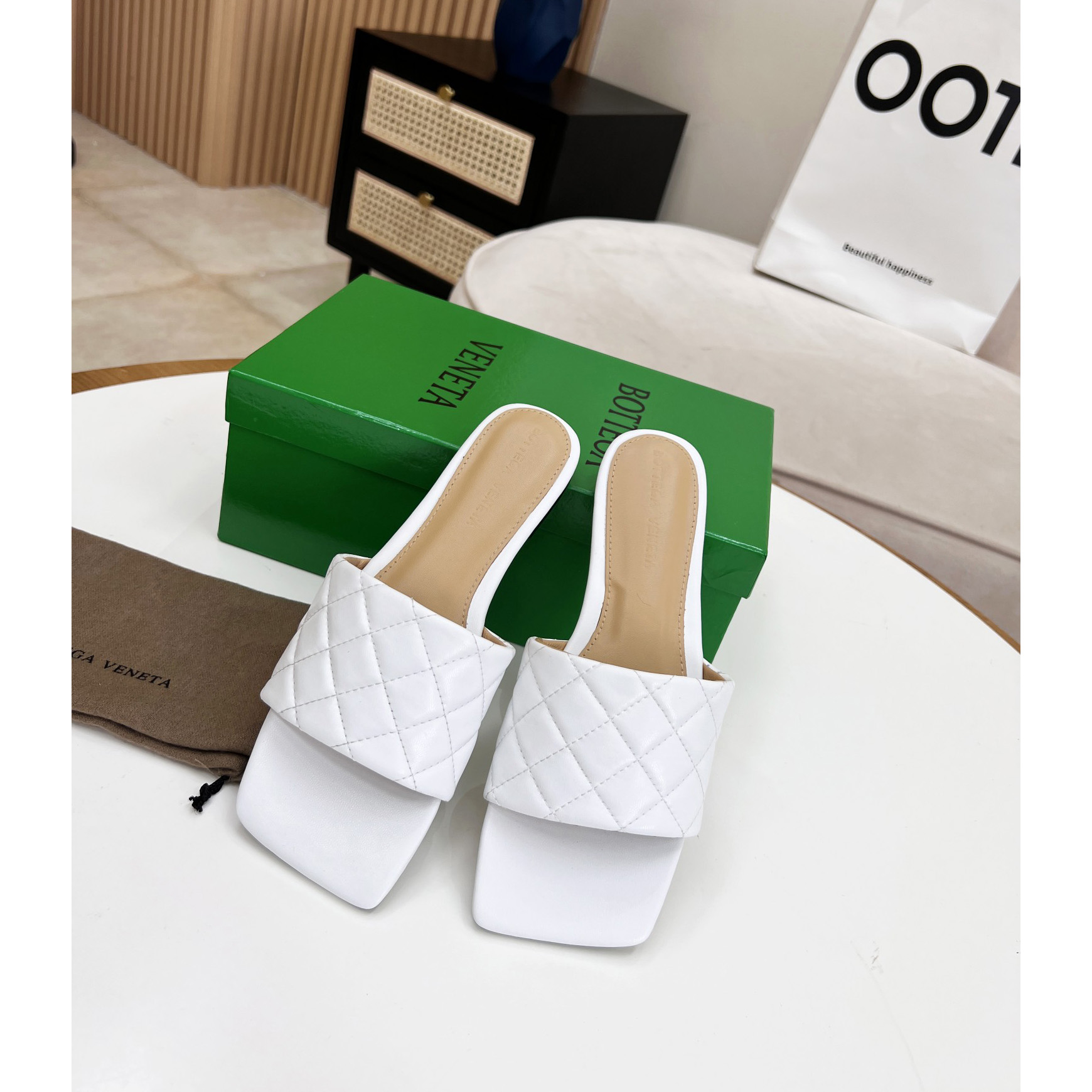 Bottega Veneta Padded Leather Sandals - EUR FASHION