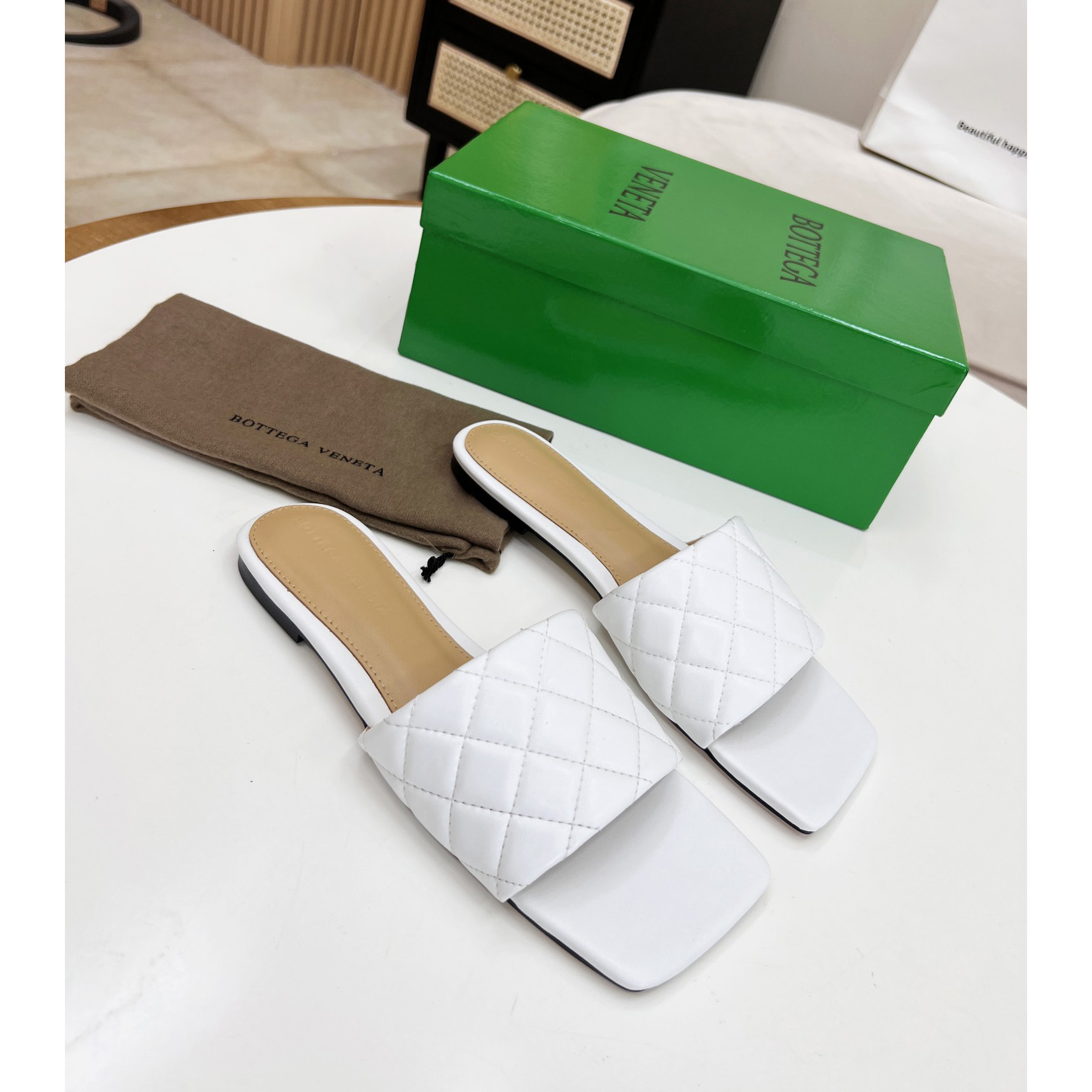 Bottega Veneta Padded Leather Sandals - EUR FASHION