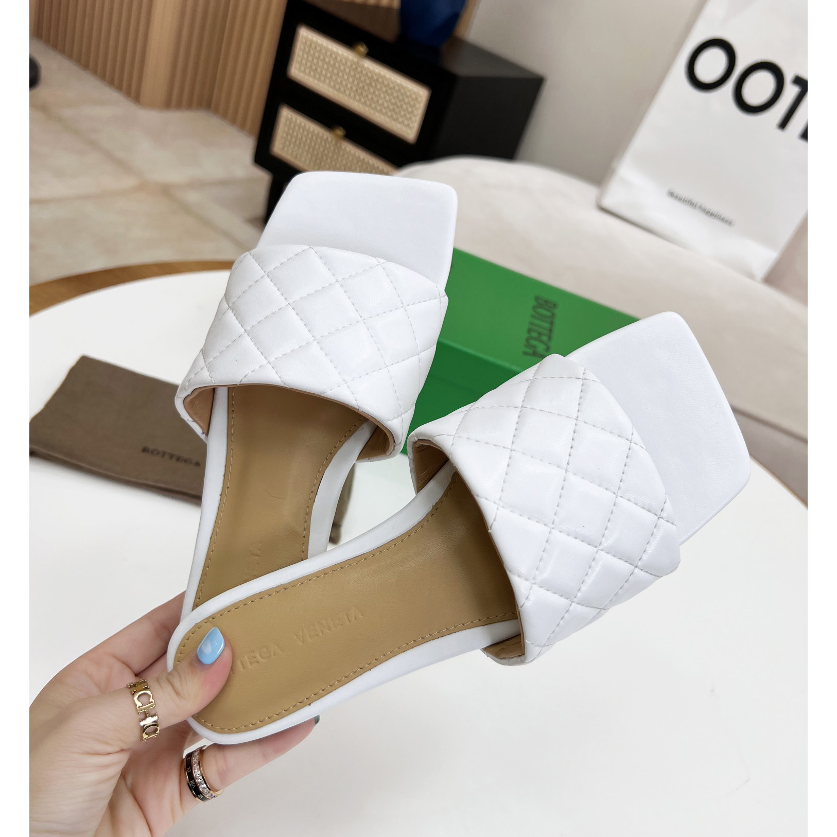 Bottega Veneta Padded Leather Sandals - EUR FASHION