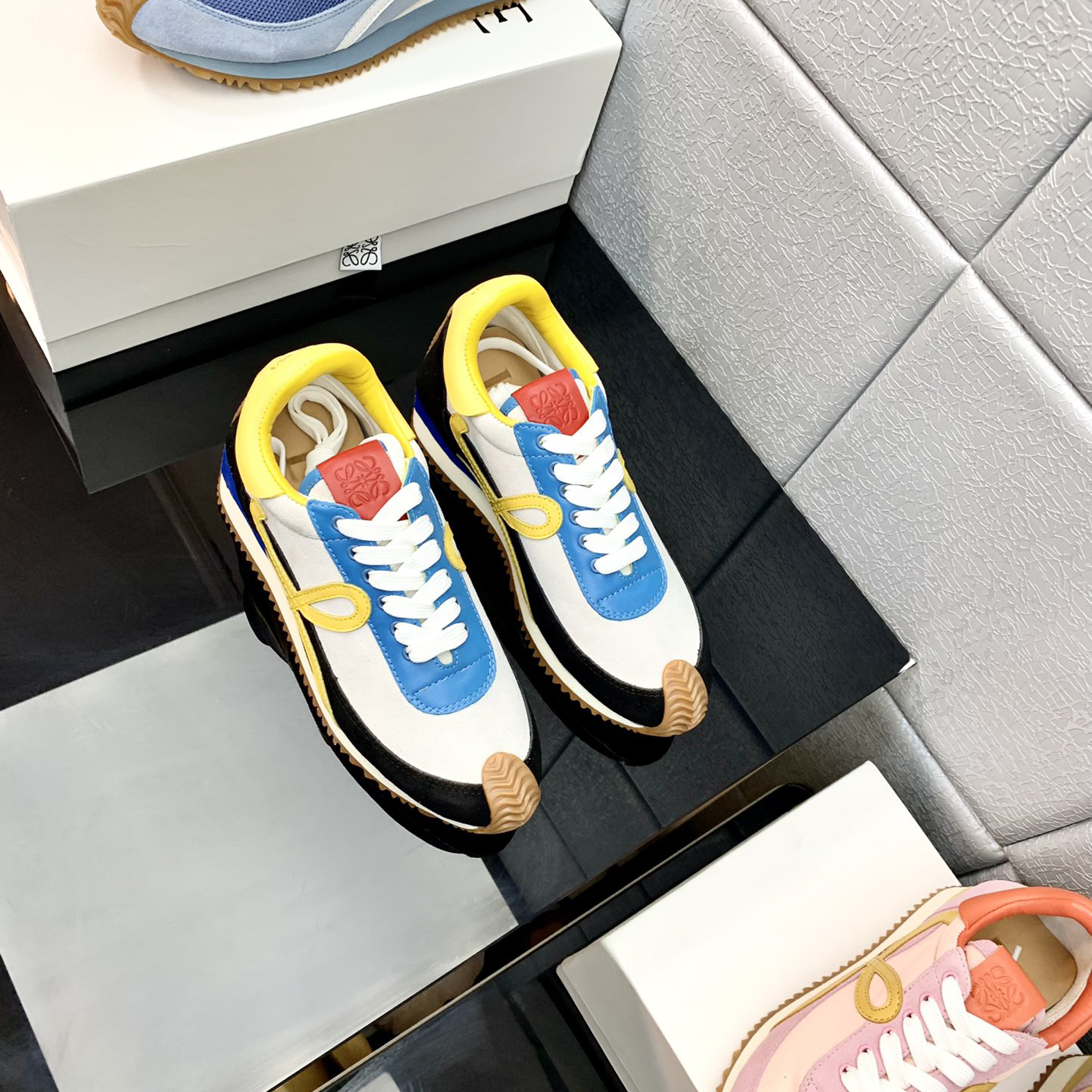 Loewe Flow Runner In Technical Mesh And Suede - EUR FASHION