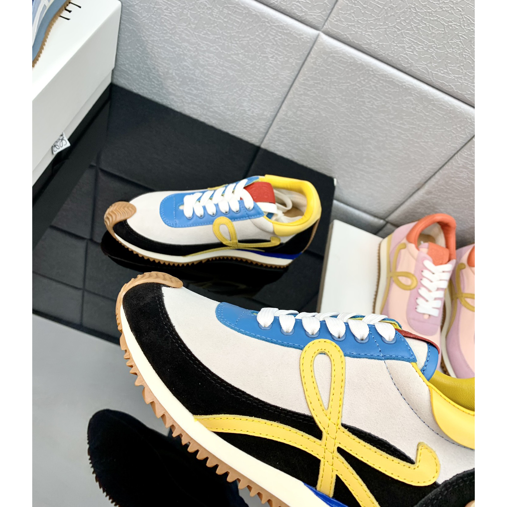 Loewe Flow Runner In Technical Mesh And Suede - EUR FASHION