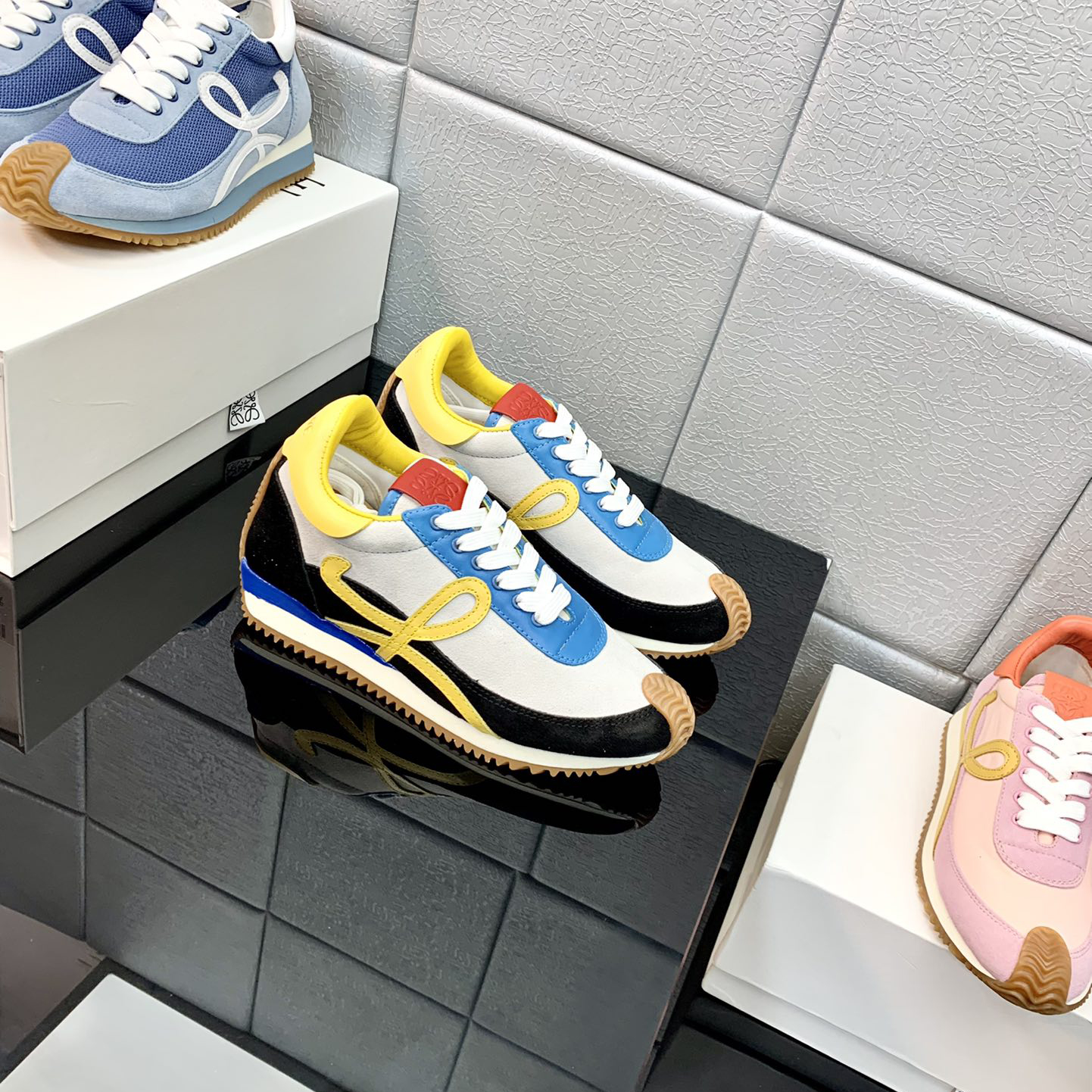 Loewe Flow Runner In Technical Mesh And Suede - EUR FASHION