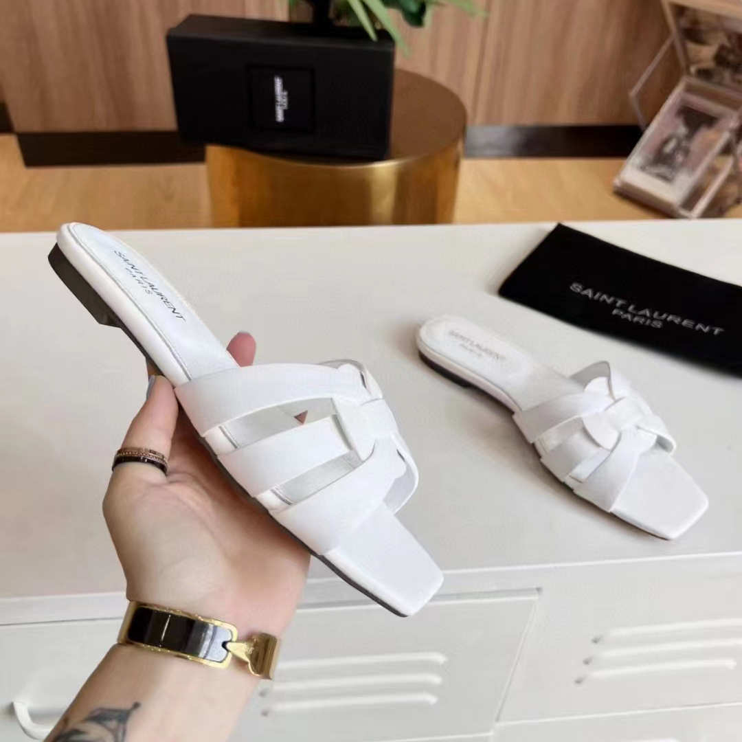 Saint Laurent Tribute Intertwing-Strap Sandals - EUR FASHION