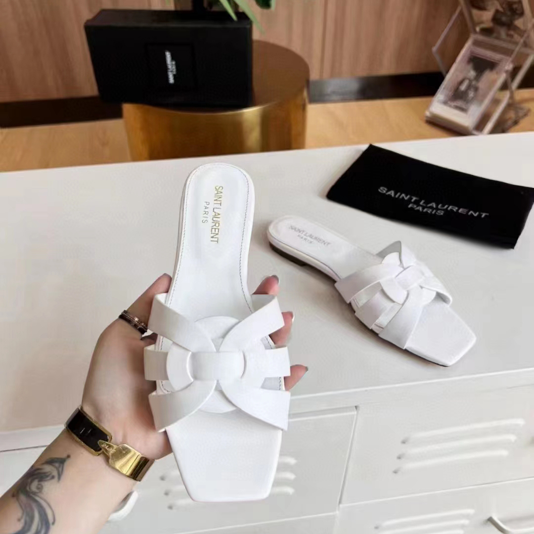 Saint Laurent Tribute Intertwing-Strap Sandals - EUR FASHION