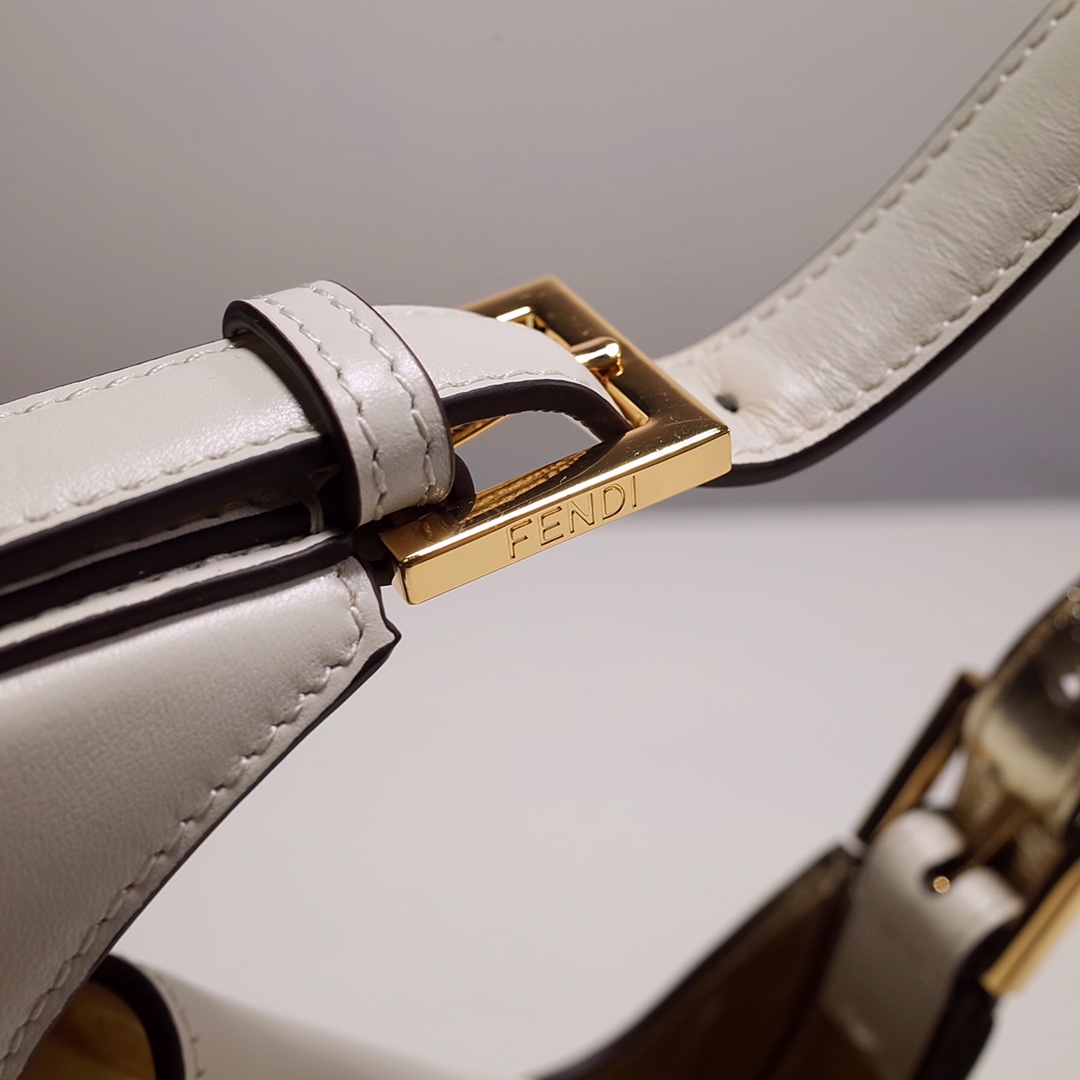 Fendi Cookie White Leather Mini Handbag（22-17.5-4.5cm） - EUR FASHION