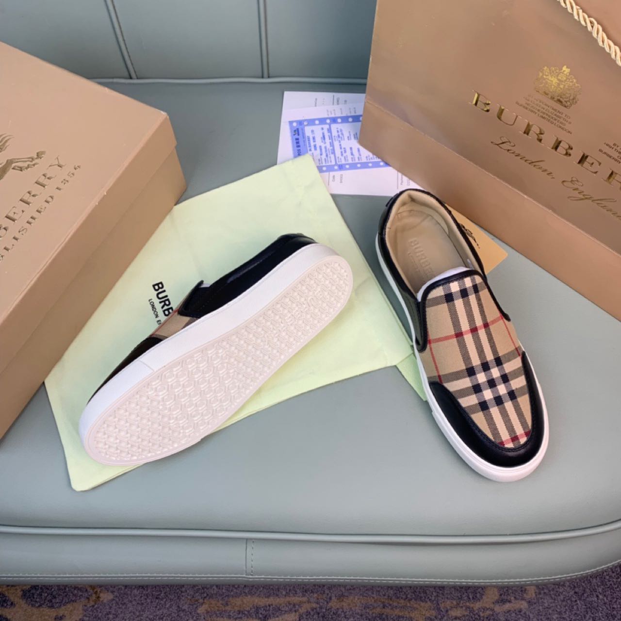 Burberry Vintage Check Loafers   - EUR FASHION
