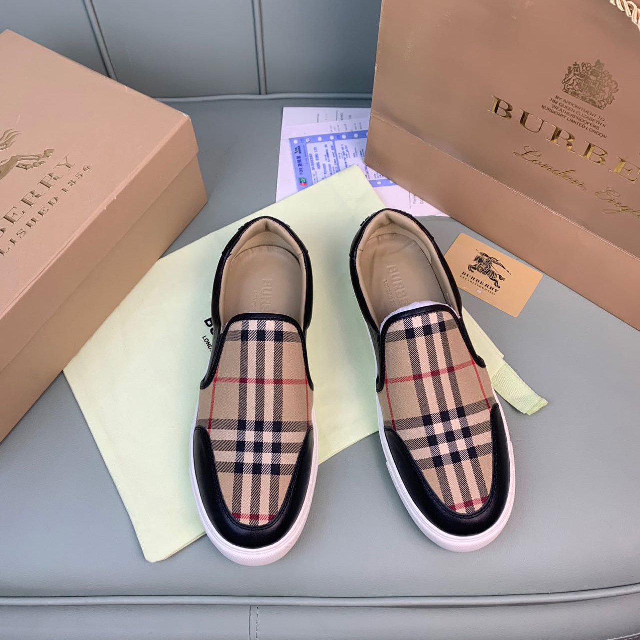 Burberry Vintage Check Loafers   - EUR FASHION