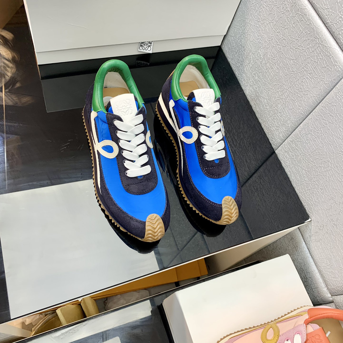 Loewe Flow Runner In Technical Mesh And Suede - EUR FASHION