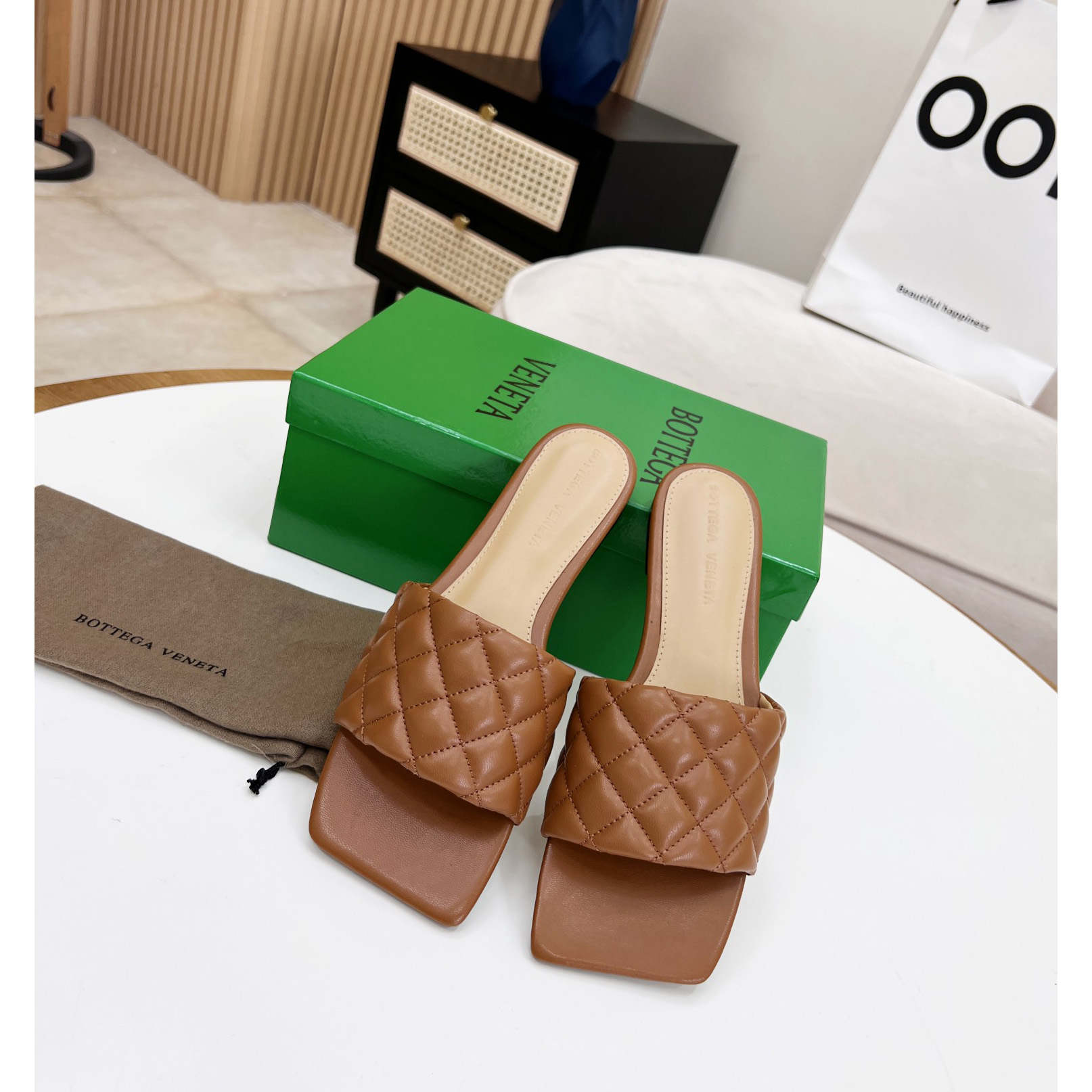 Bottega Veneta Padded Leather Sandals - EUR FASHION