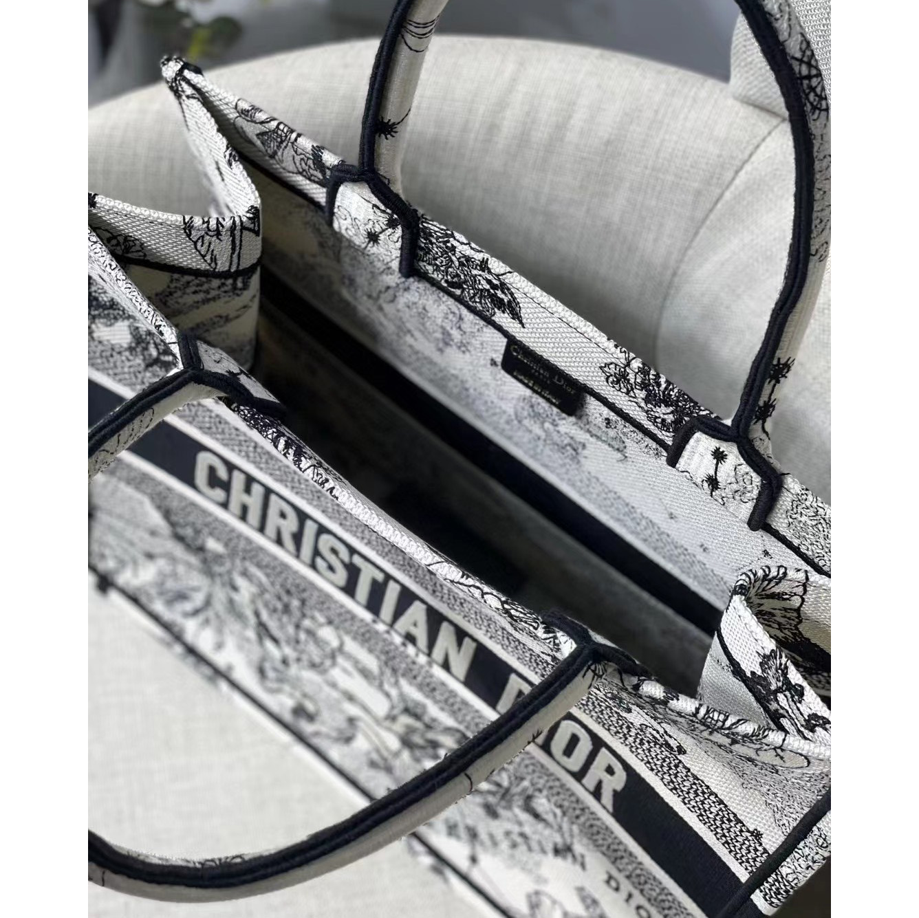 Dior Oblique Embroidered Book Tote（36.5-28-17.5CM） - EUR FASHION