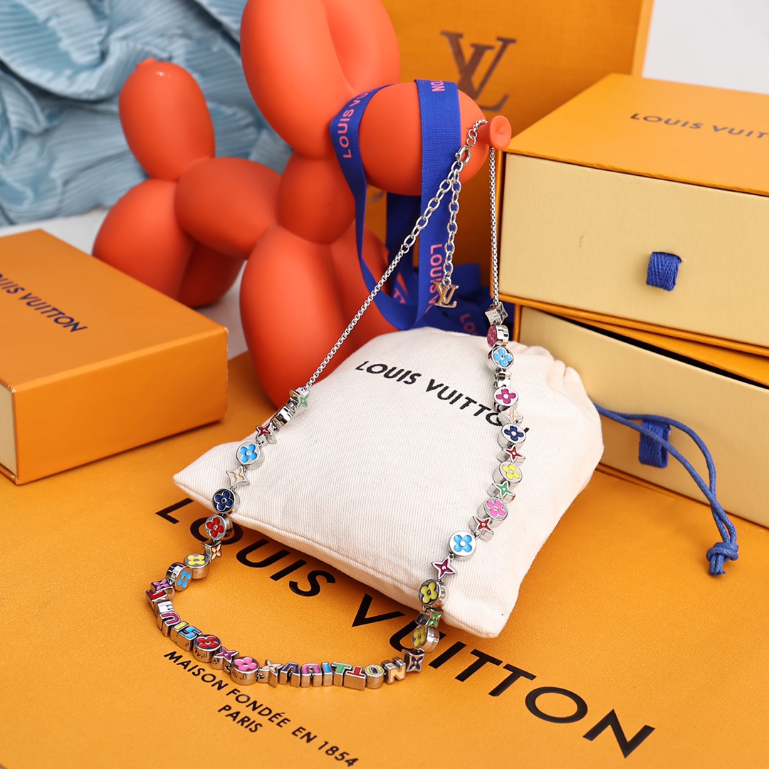 Louis Vuitton MP3281 Monogram Party Necklace - EUR FASHION