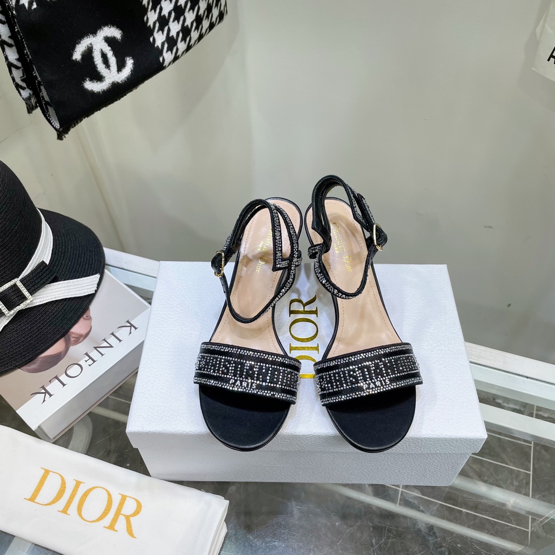 Dior Logo High Heeled Sandals(6.5CM) - EUR FASHION