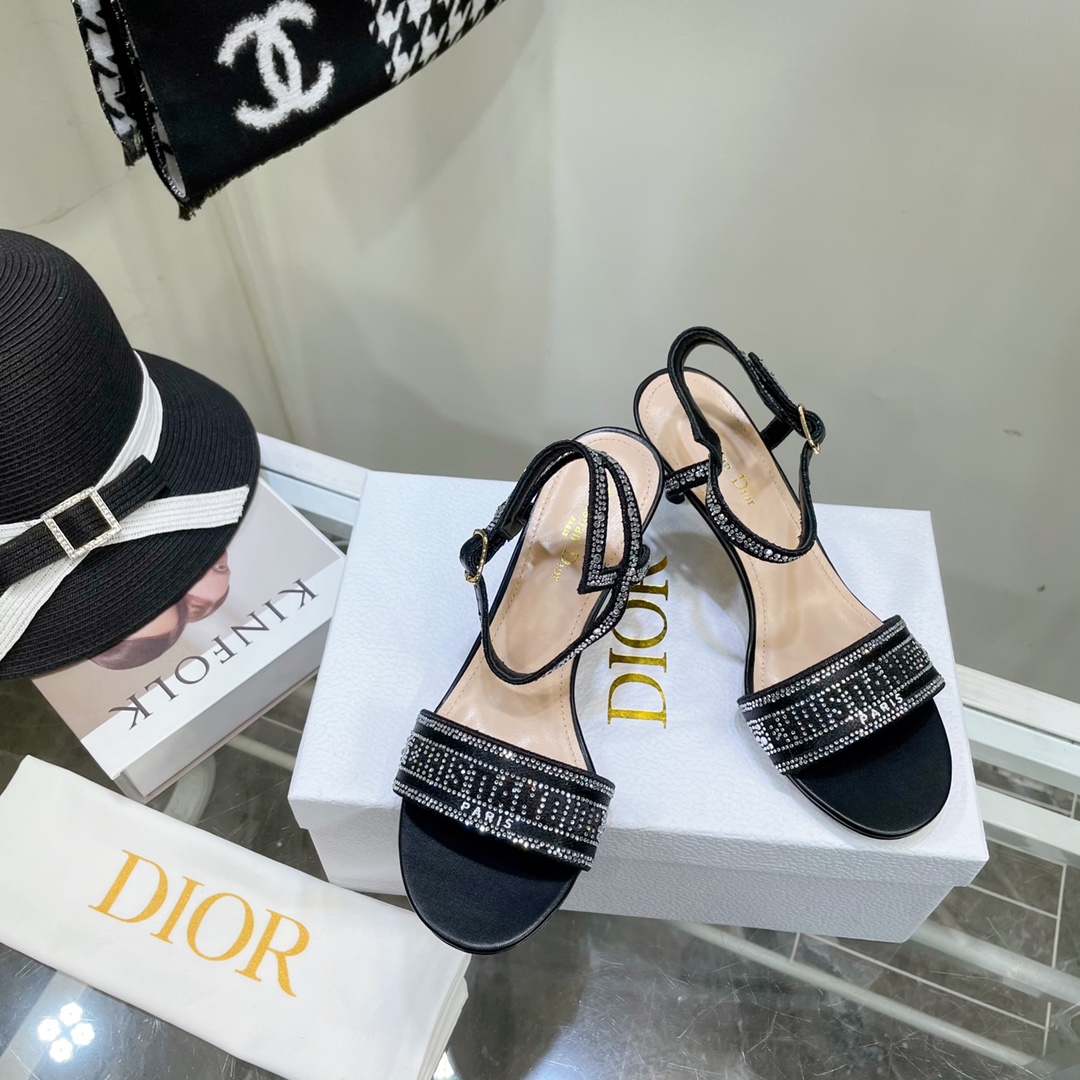 Dior Logo High Heeled Sandals(6.5CM) - EUR FASHION