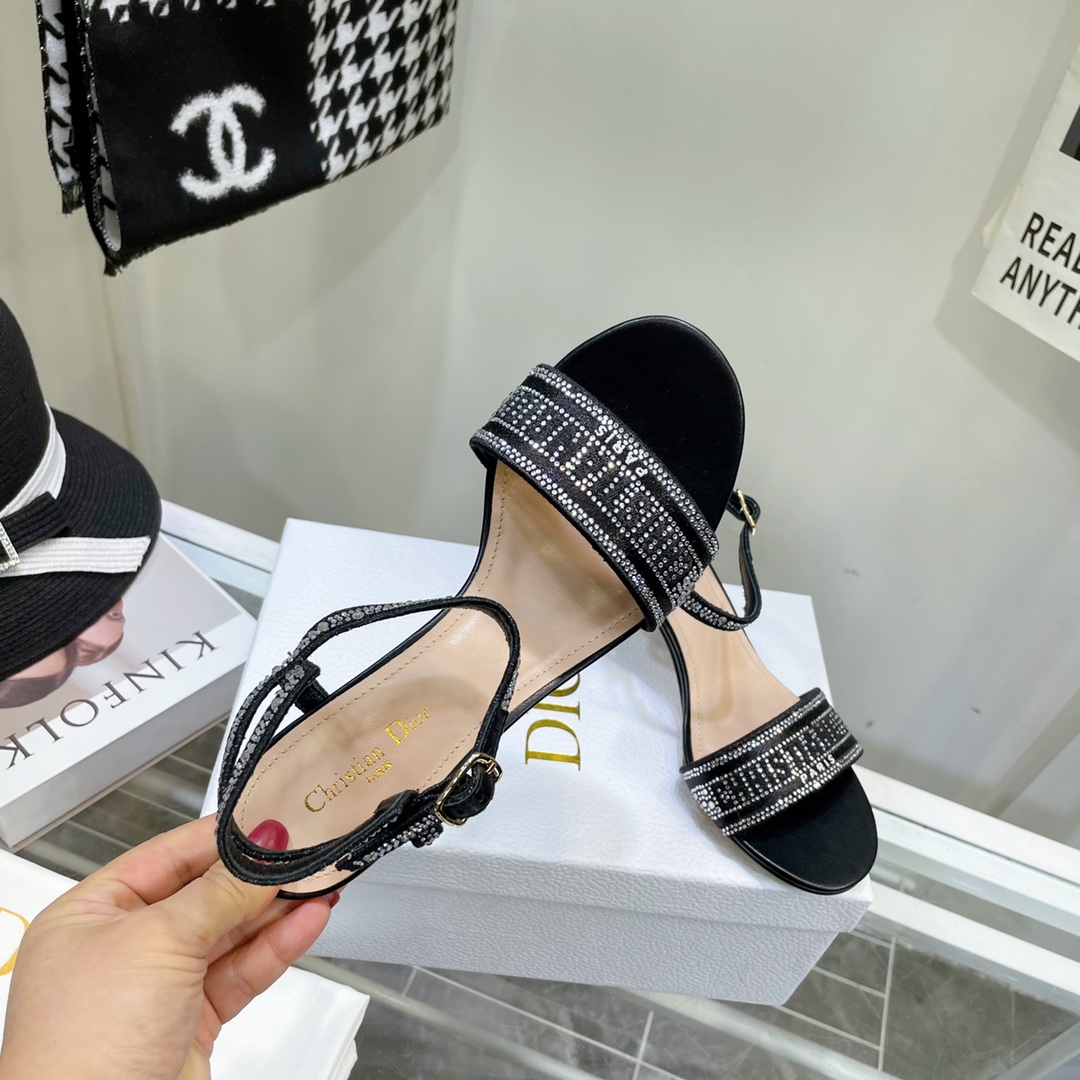 Dior Logo High Heeled Sandals(6.5CM) - EUR FASHION