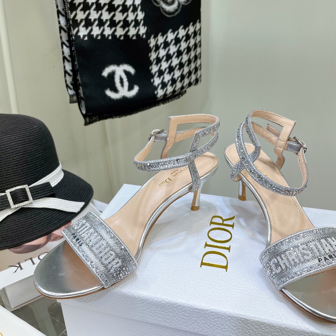 Dior Logo High Heeled Sandals(6.5CM) - EUR FASHION