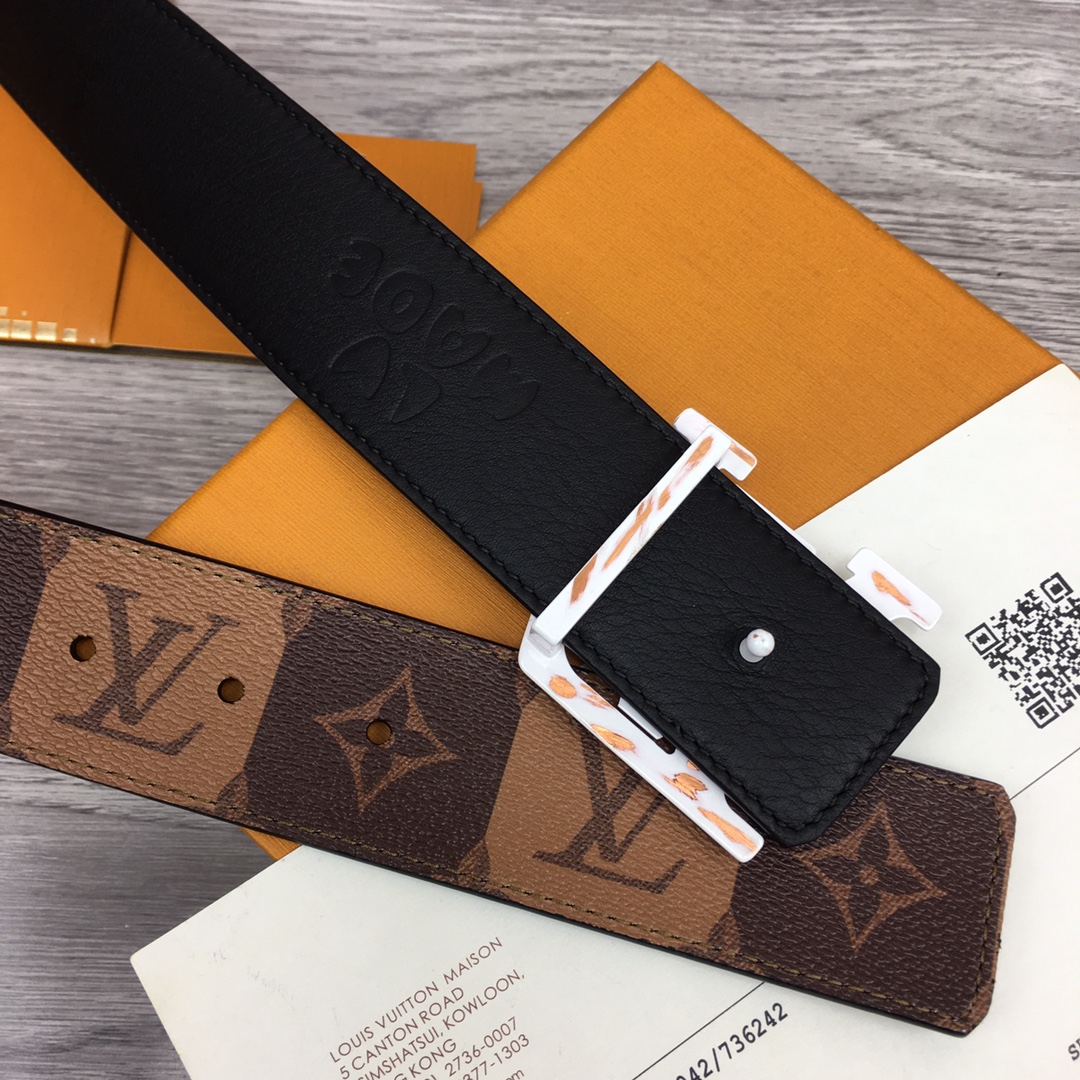 Louis Vuitton Squared LV 40mm Belt - EUR FASHION