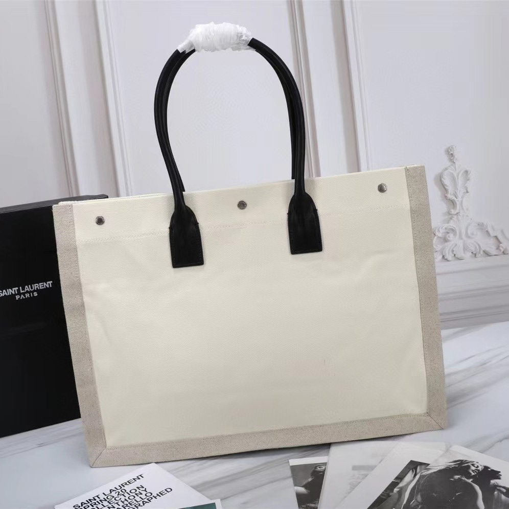 Saint Laurent Rive Gauche Canvas Tote(48-36-16cm) - EUR FASHION