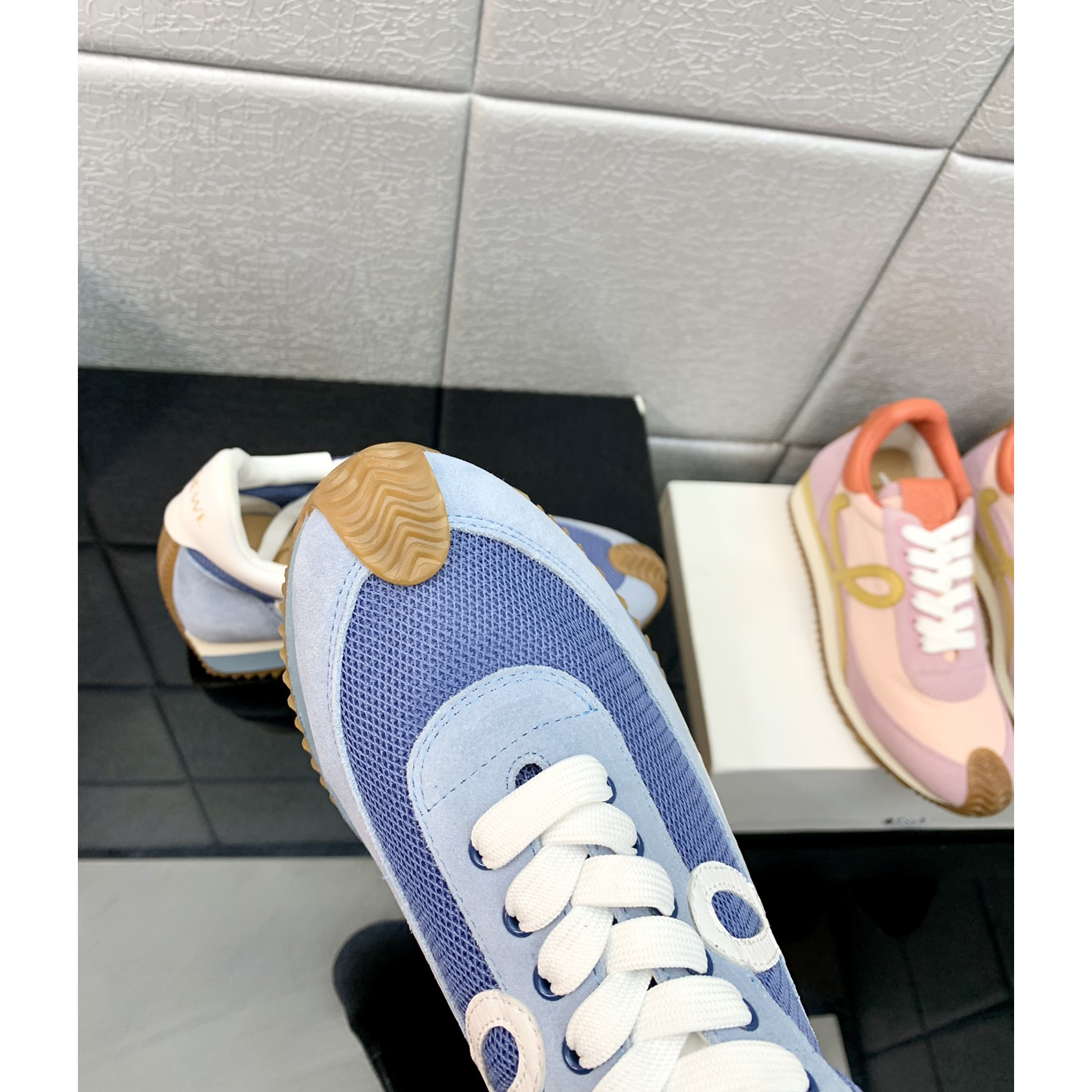 Loewe Flow Runner In Technical Mesh And Suede - EUR FASHION