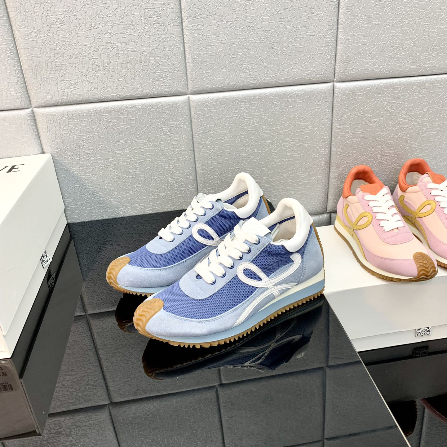 Loewe Flow Runner In Technical Mesh And Suede - EUR FASHION