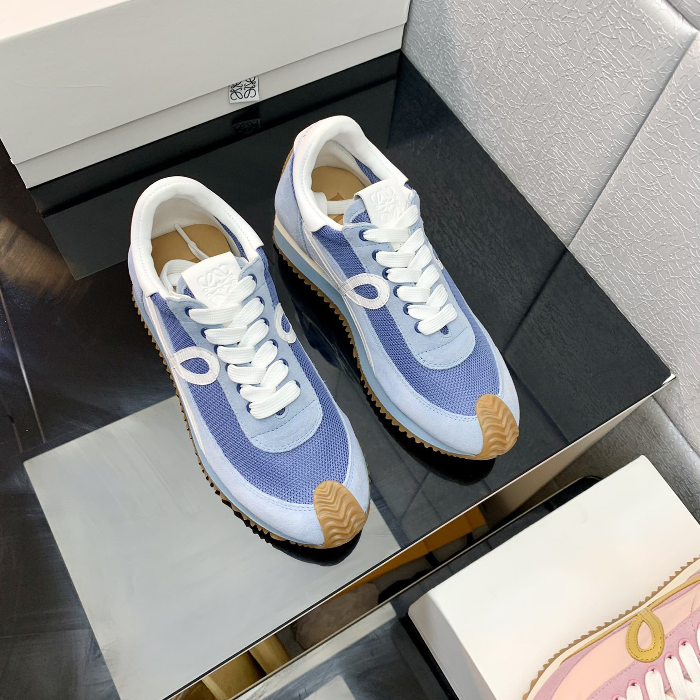 Loewe Flow Runner In Technical Mesh And Suede - EUR FASHION
