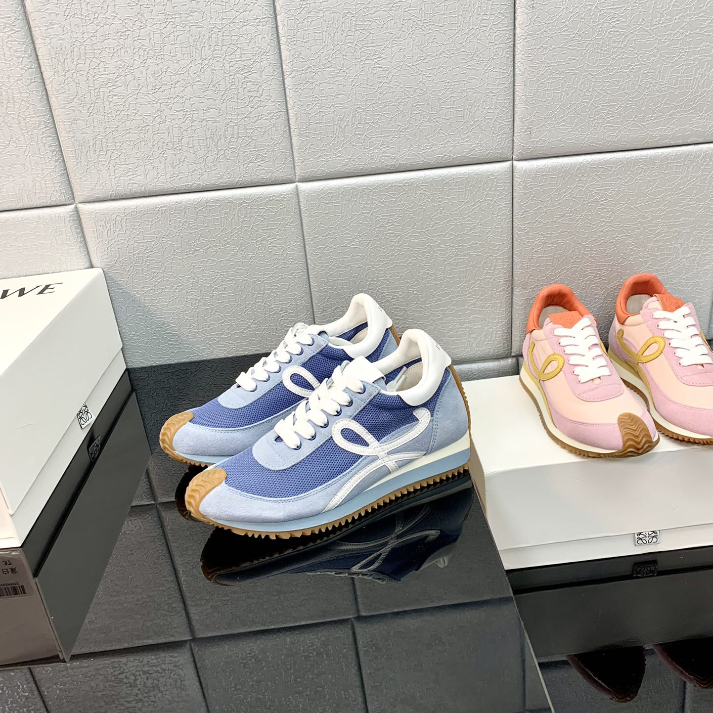 Loewe Flow Runner In Technical Mesh And Suede - EUR FASHION
