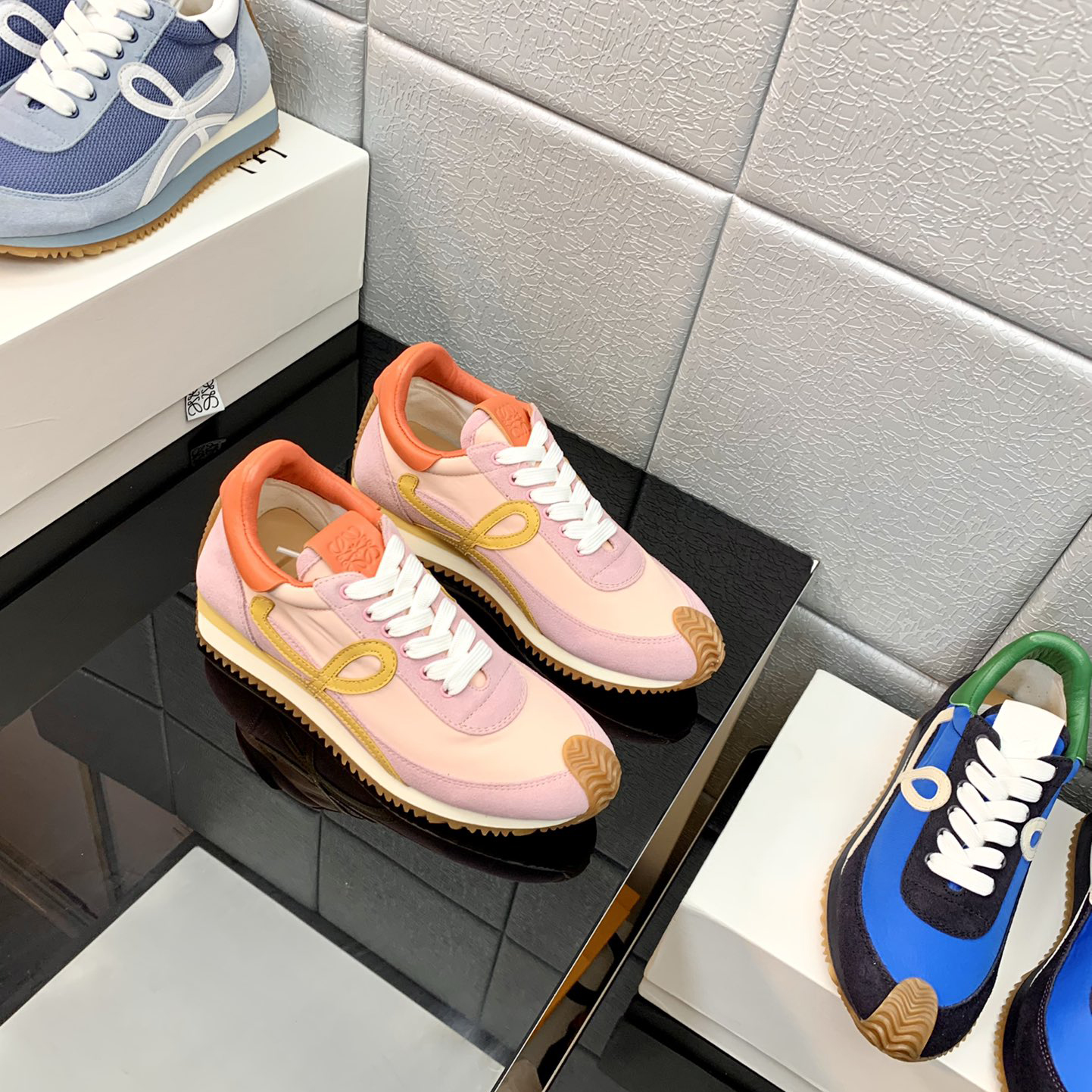 Loewe Flow Runner In Technical Mesh And Suede - EUR FASHION