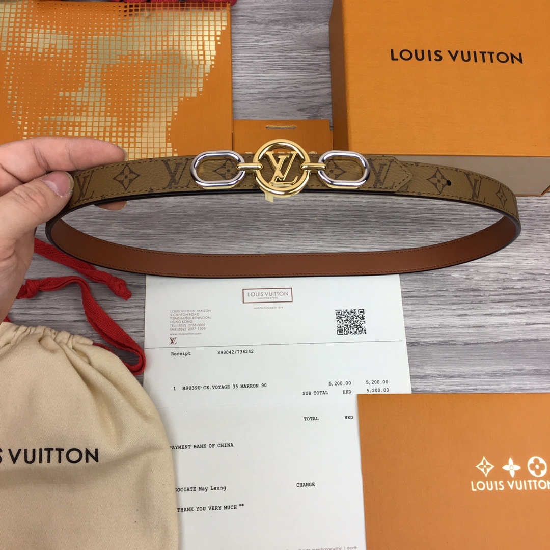 Louis Vuitton Squared LV 20mm Belt - EUR FASHION