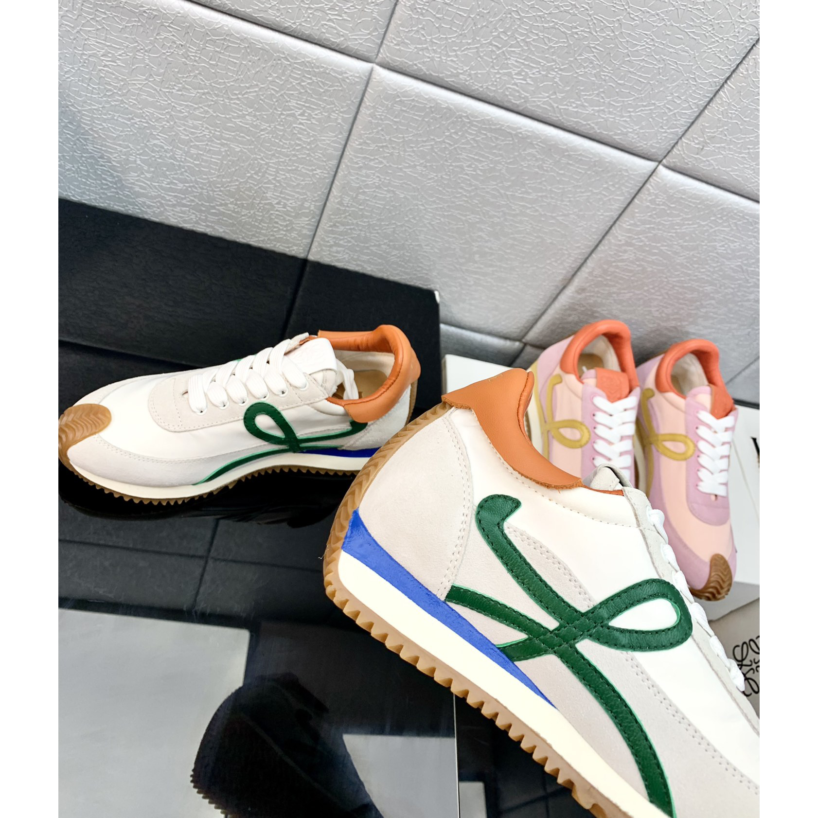 Loewe Flow Runner In Technical Mesh And Suede - EUR FASHION