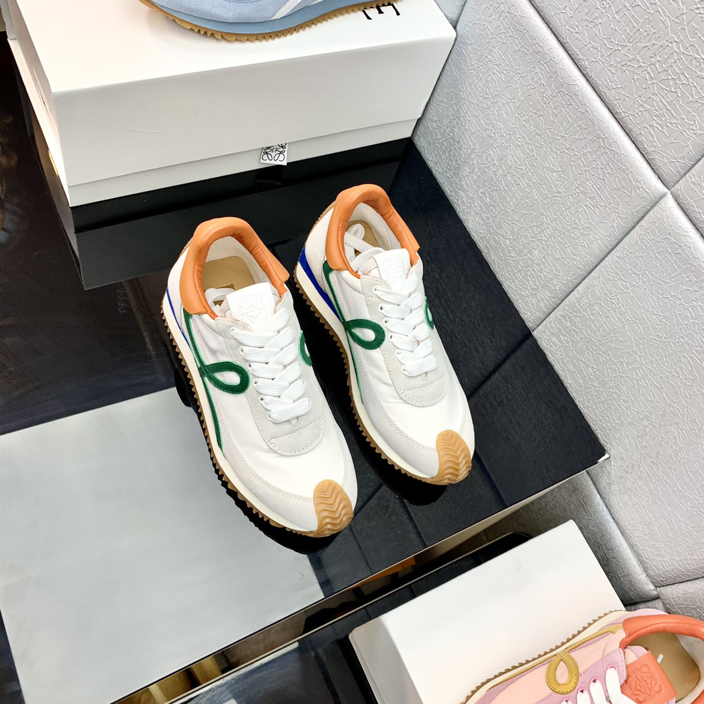Loewe Flow Runner In Technical Mesh And Suede - EUR FASHION