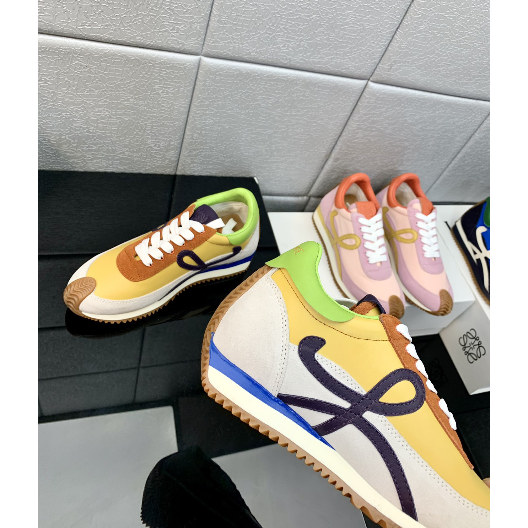 Loewe Flow Runner In Technical Mesh And Suede - EUR FASHION