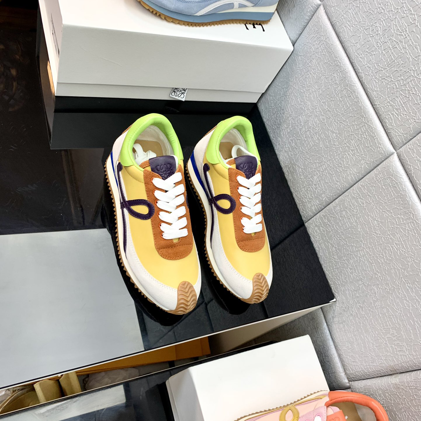 Loewe Flow Runner In Technical Mesh And Suede - EUR FASHION