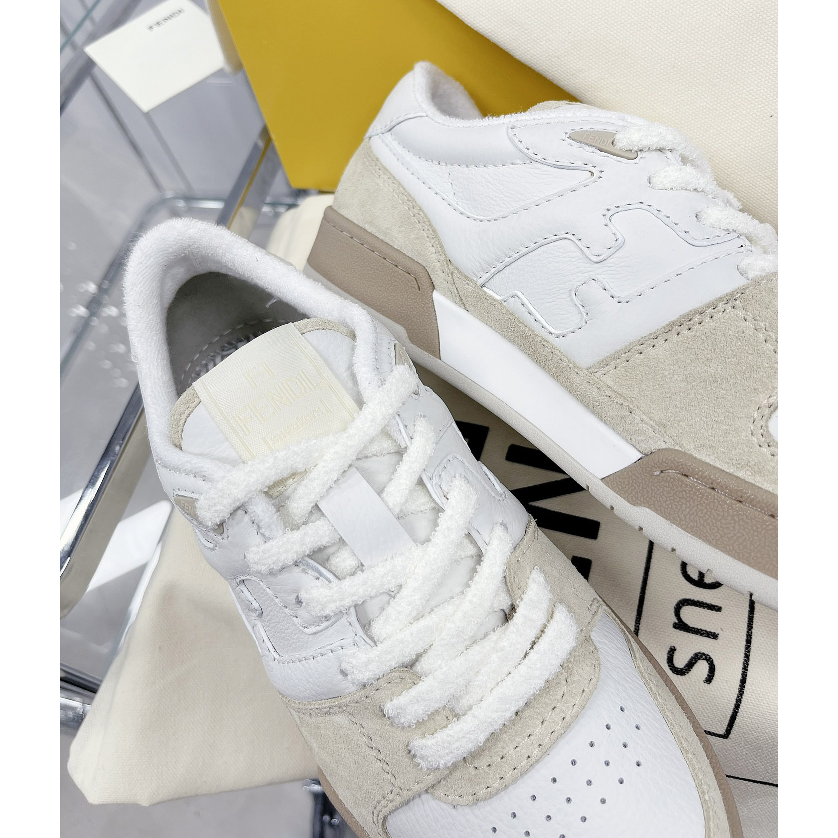 Fendi Match White Suede Low Tops Sneaker(Upon UK size) - EUR FASHION