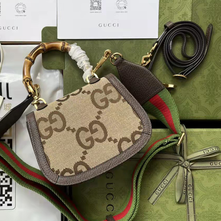 Gucci GG Bamboo Handle Bag（17-12-7.5CM） - EUR FASHION