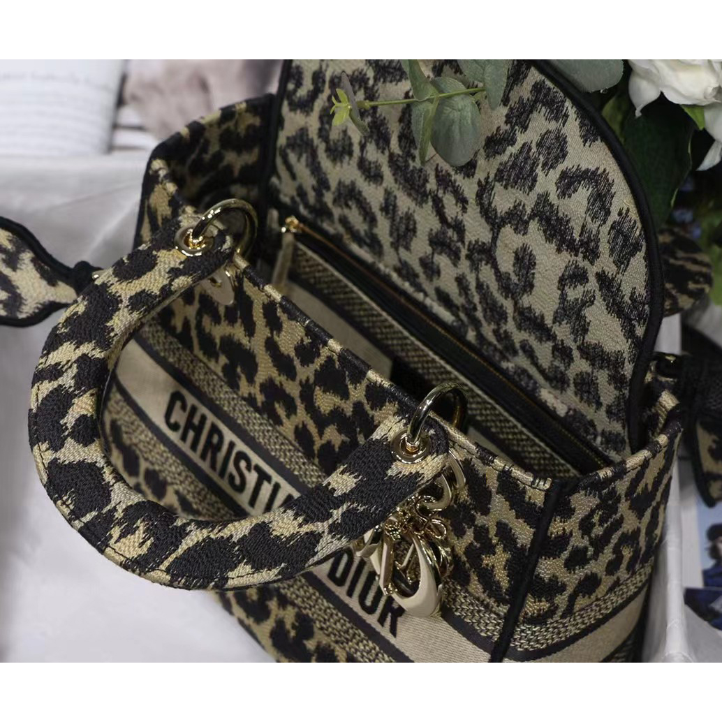 Dior Leopard Print Lady Bag（24-20-11CM） - EUR FASHION