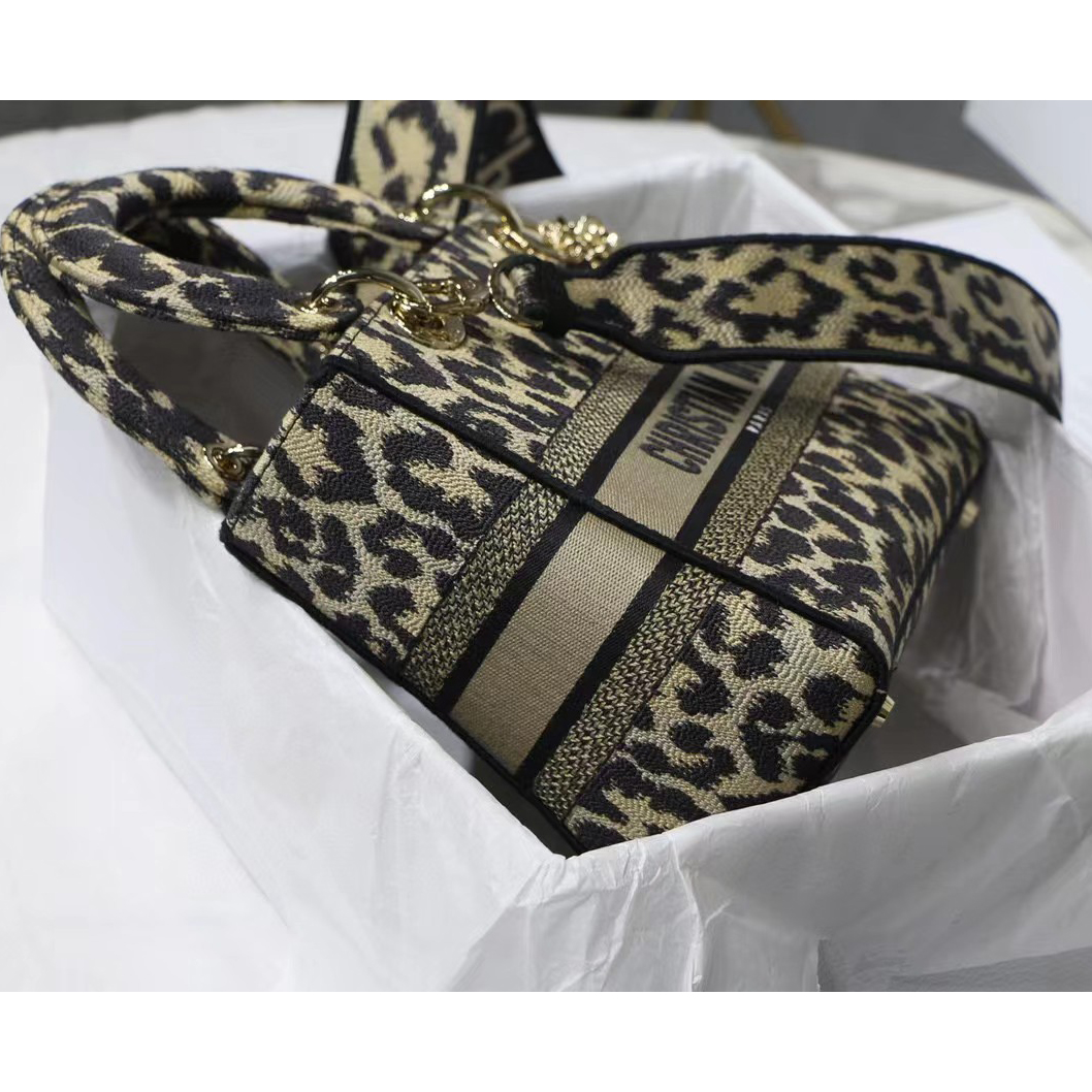 Dior Leopard Print Lady Bag（24-20-11CM） - EUR FASHION