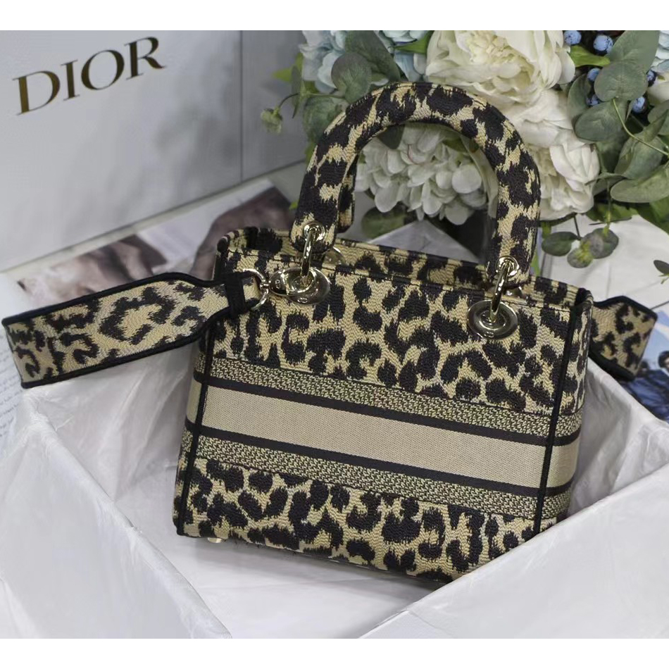 Dior Leopard Print Lady Bag（24-20-11CM） - EUR FASHION