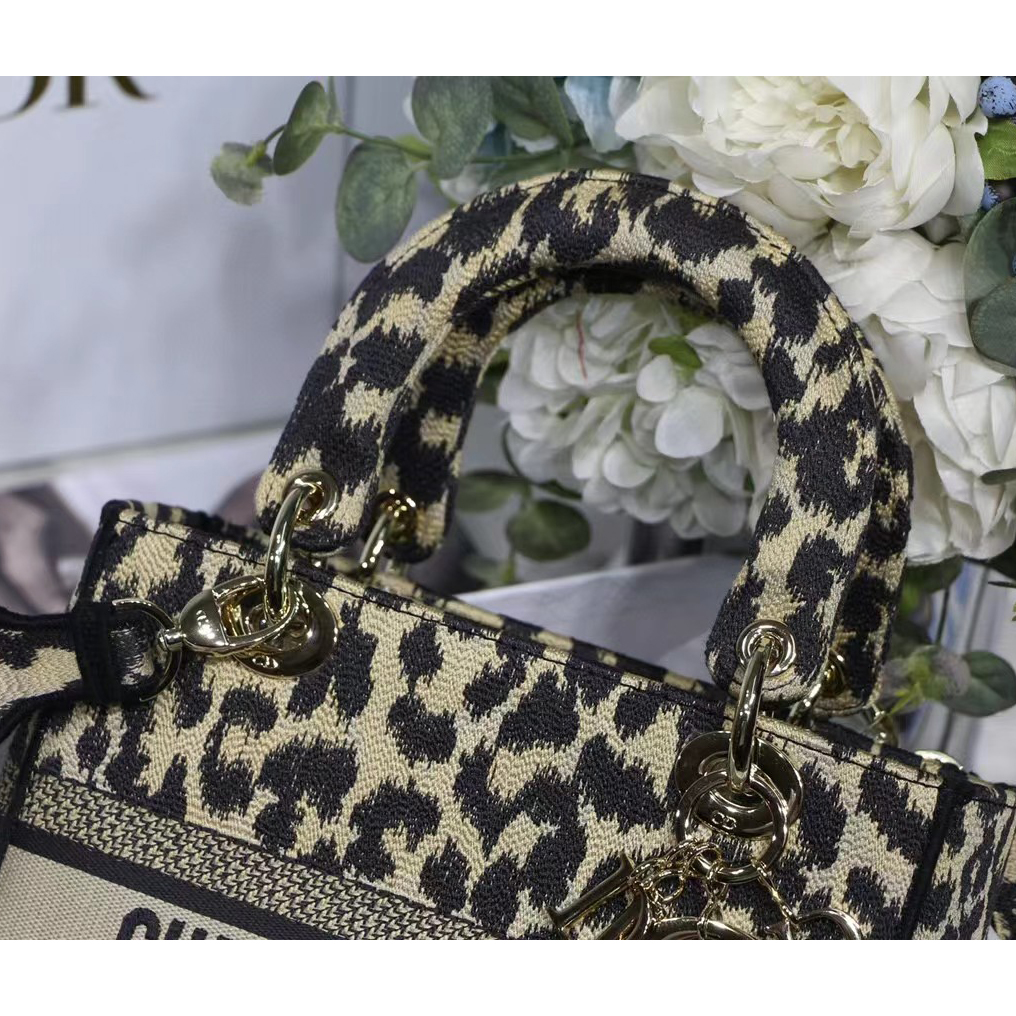 Dior Leopard Print Lady Bag（24-20-11CM） - EUR FASHION