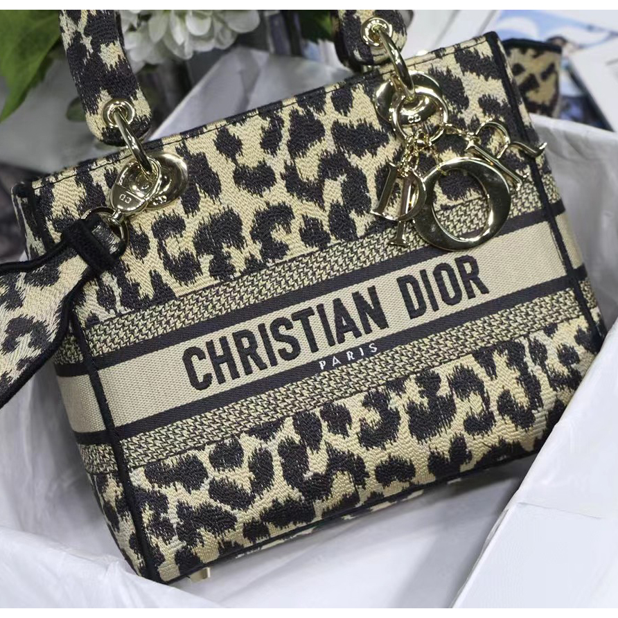 Dior Leopard Print Lady Bag（24-20-11CM） - EUR FASHION