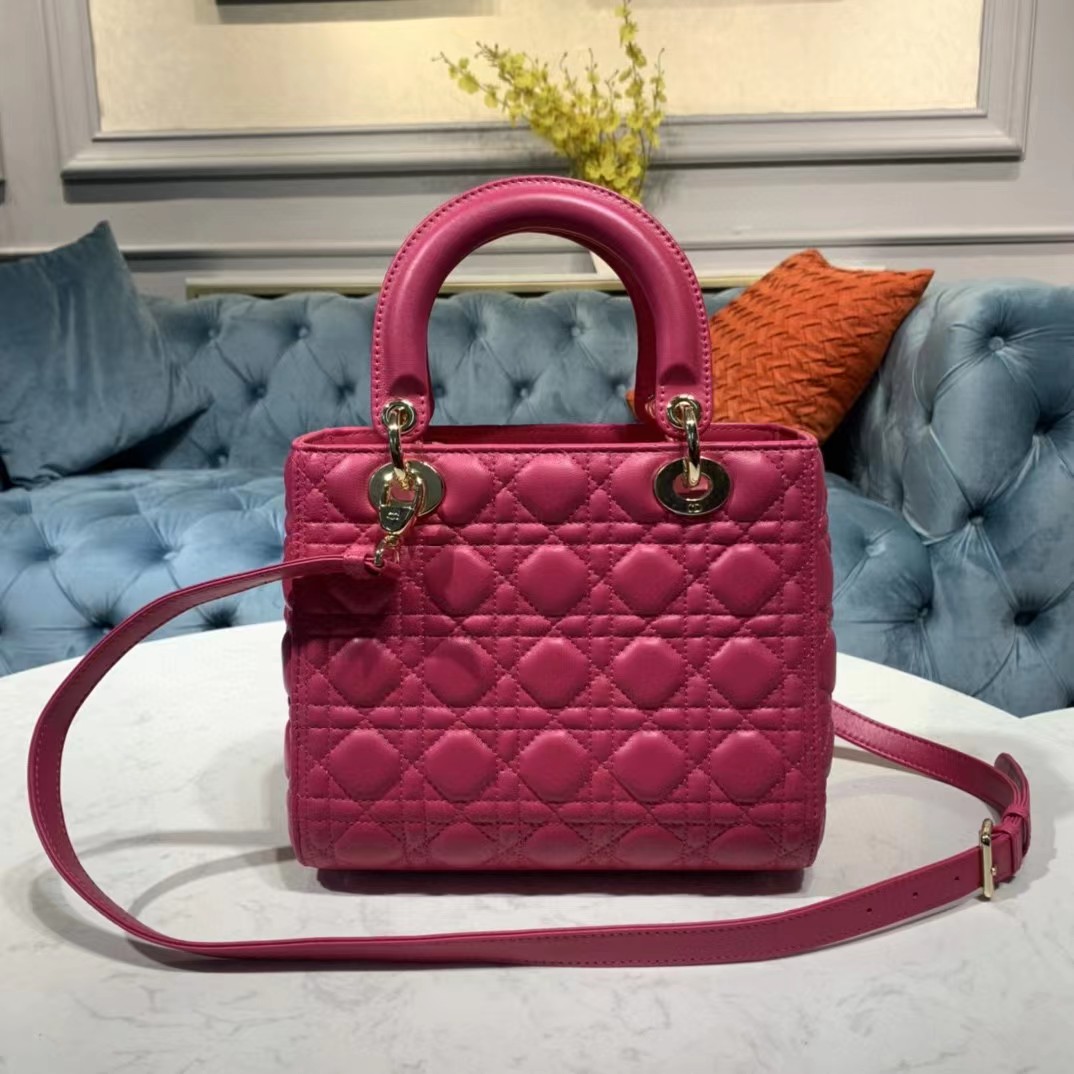 Dior Lady Bag  Cannage Calfskin（24-20-11CM） - EUR FASHION
