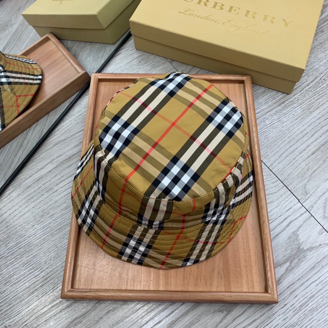 Burberry Vintage Check Cotton Bucket Hat - EUR FASHION