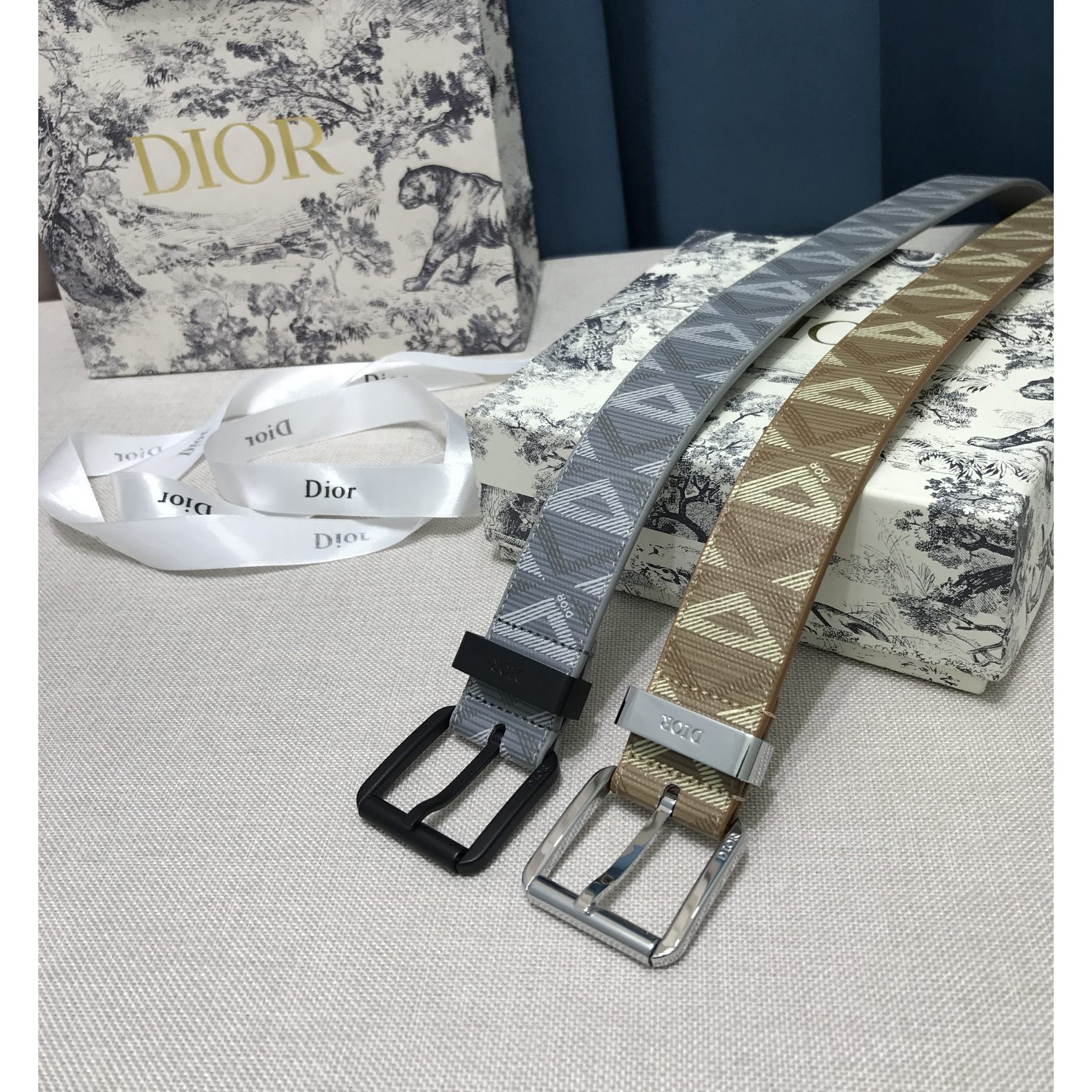 Dior CD Diamond Print  40mm Belt  - EUR FASHION