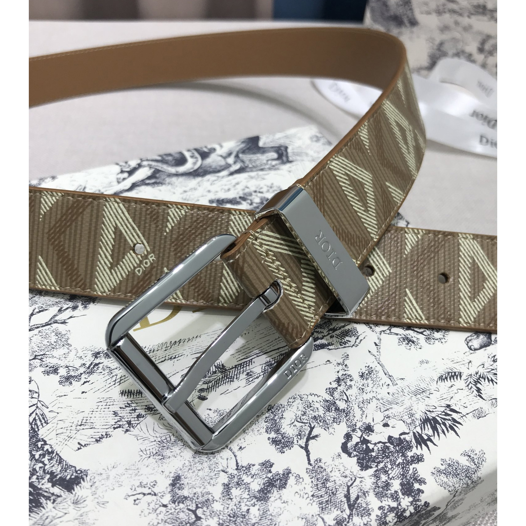 Dior CD Diamond Print  40mm Belt  - EUR FASHION
