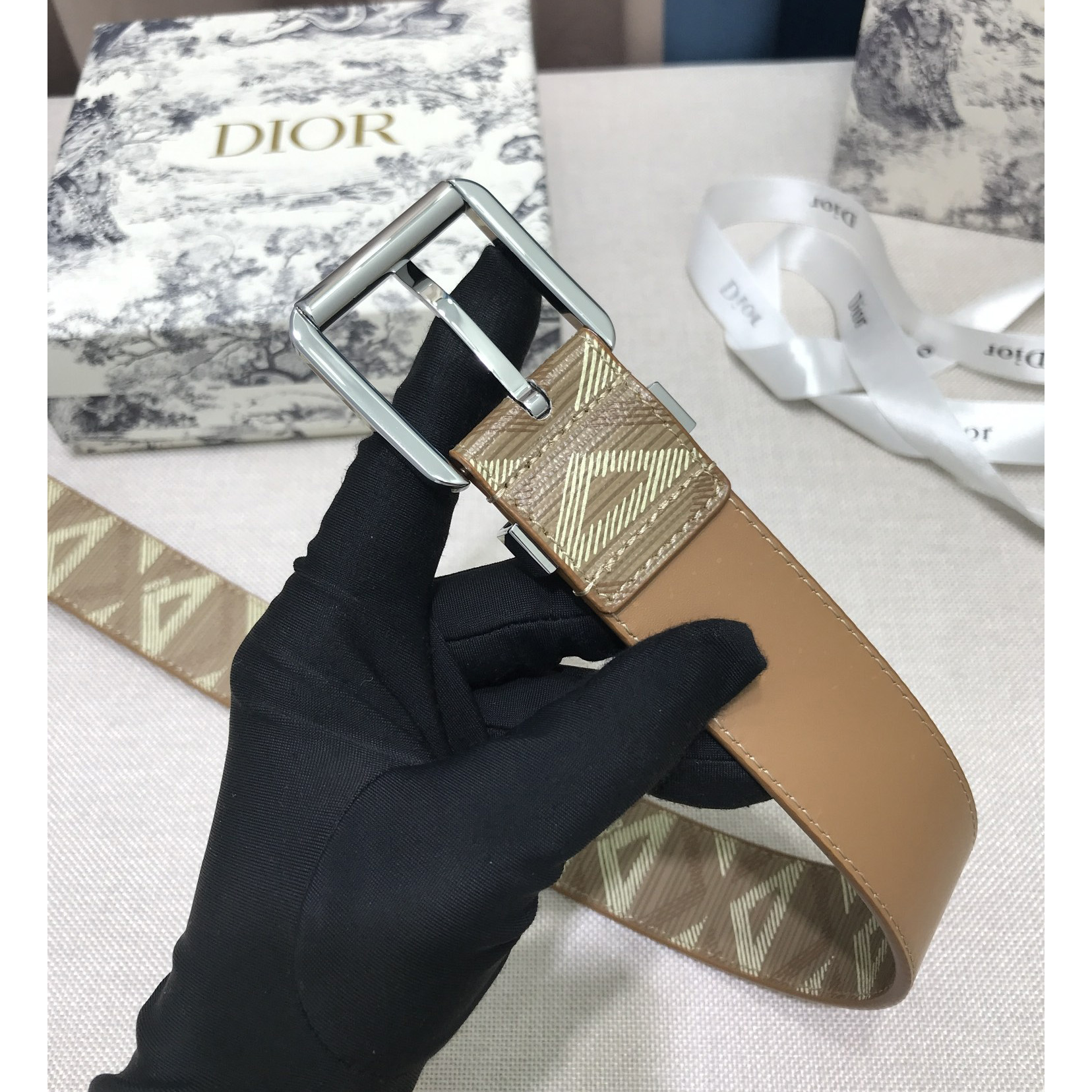 Dior CD Diamond Print  40mm Belt  - EUR FASHION