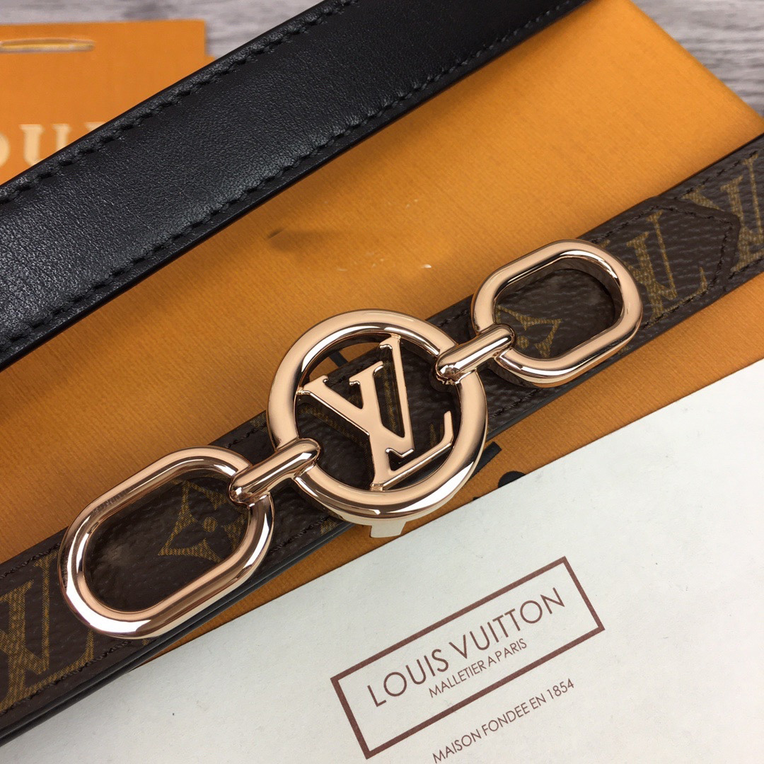 Louis Vuitton Squared LV 20mm Belt - EUR FASHION