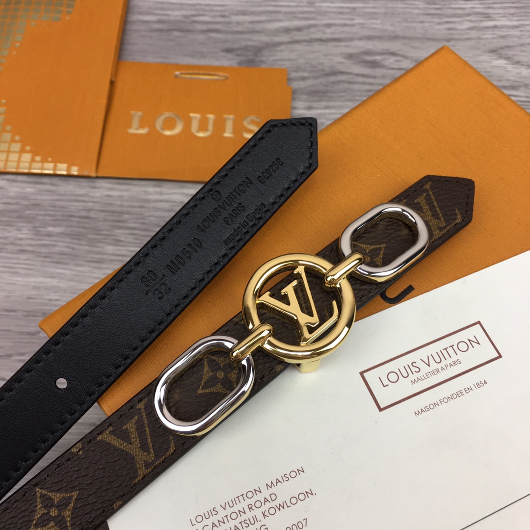 Louis Vuitton Squared LV 20mm Belt - EUR FASHION