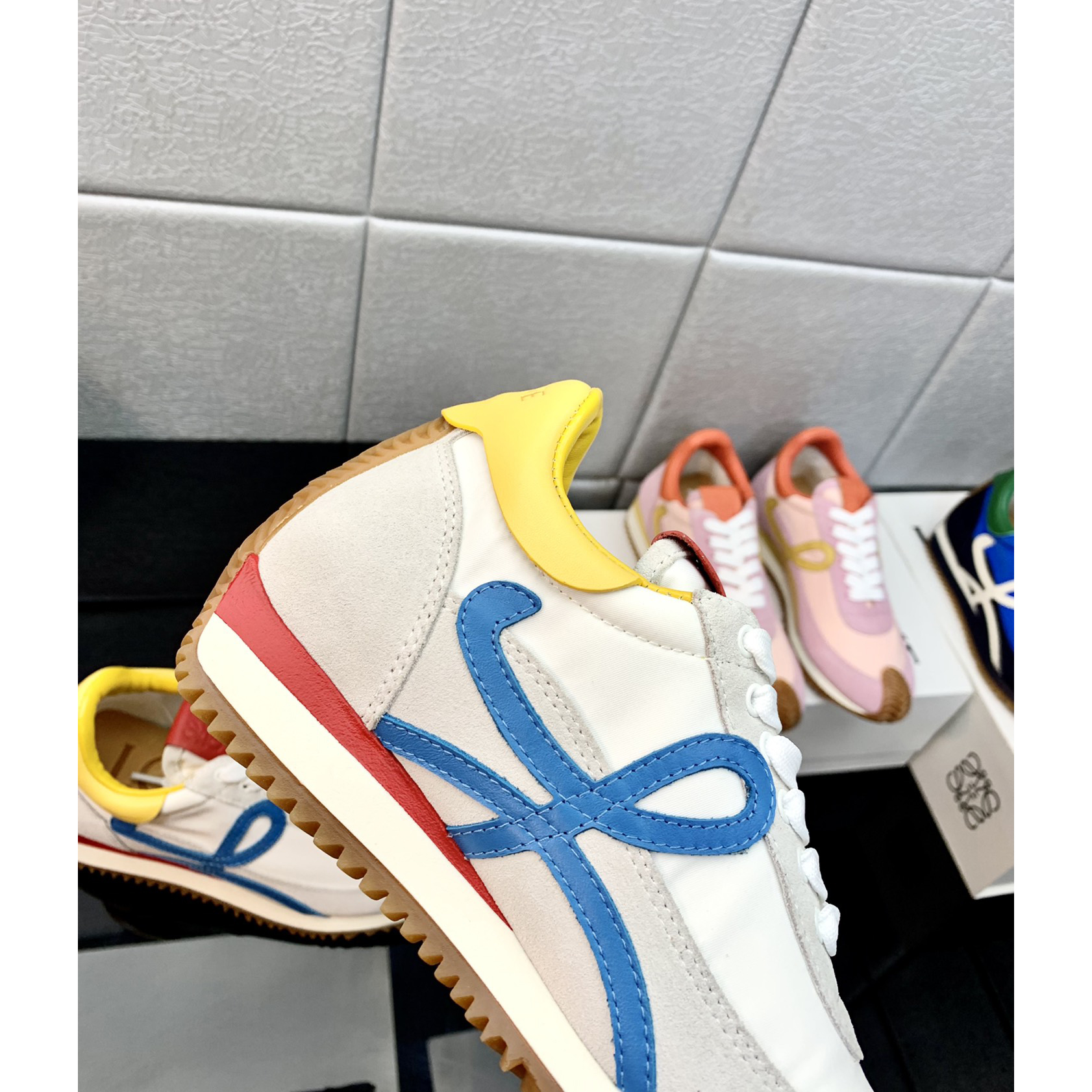 Loewe Flow Runner In Technical Mesh And Suede - EUR FASHION
